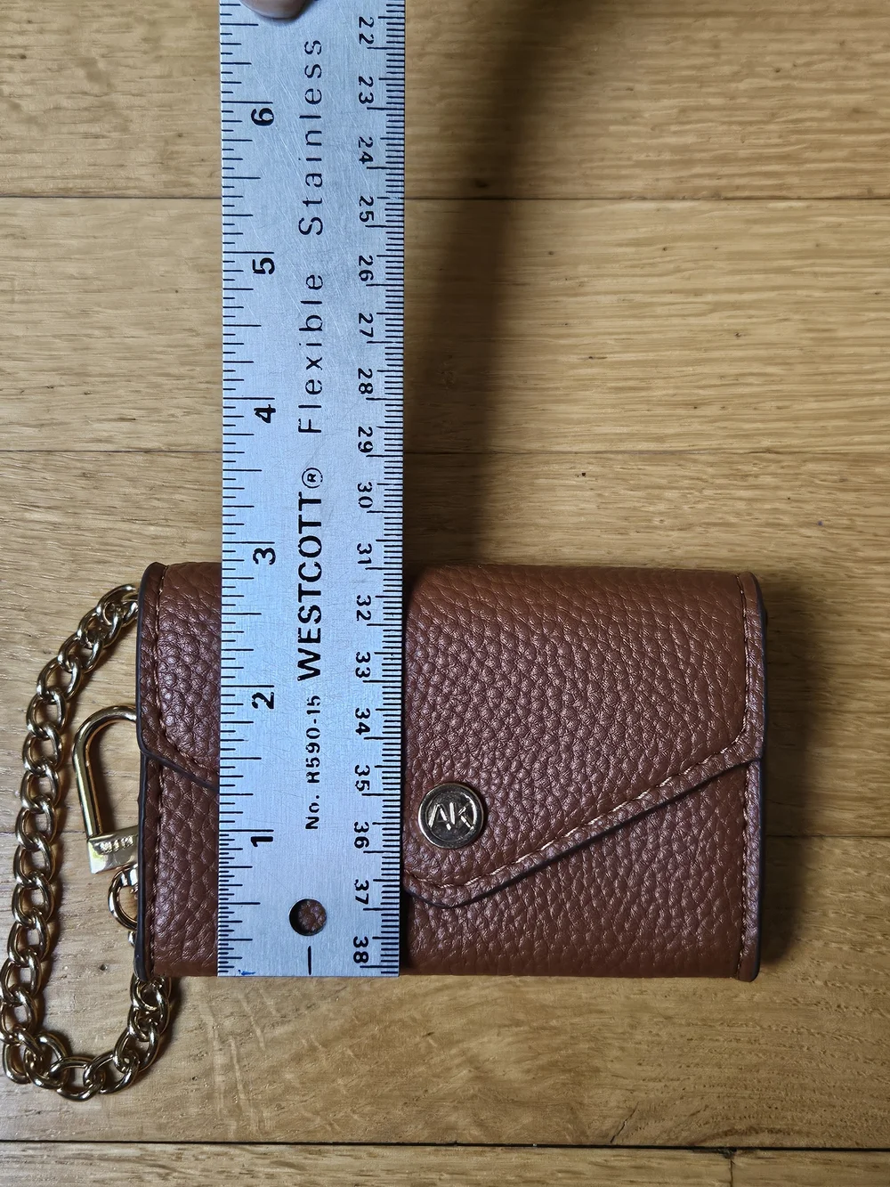 Anne Klein Brown Pebbled Wallet  with Keychain Accent